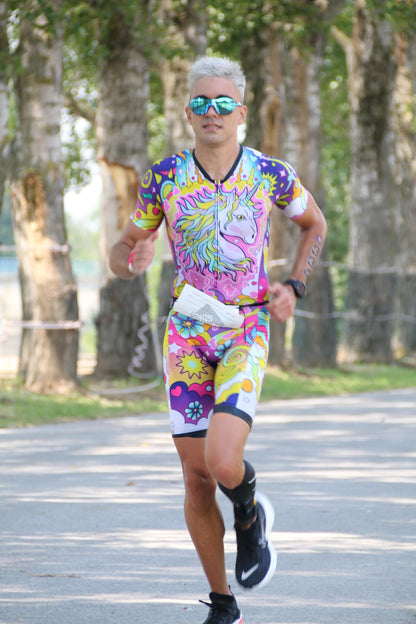 Fierce Unicorn Men's Sleeved Trisuit