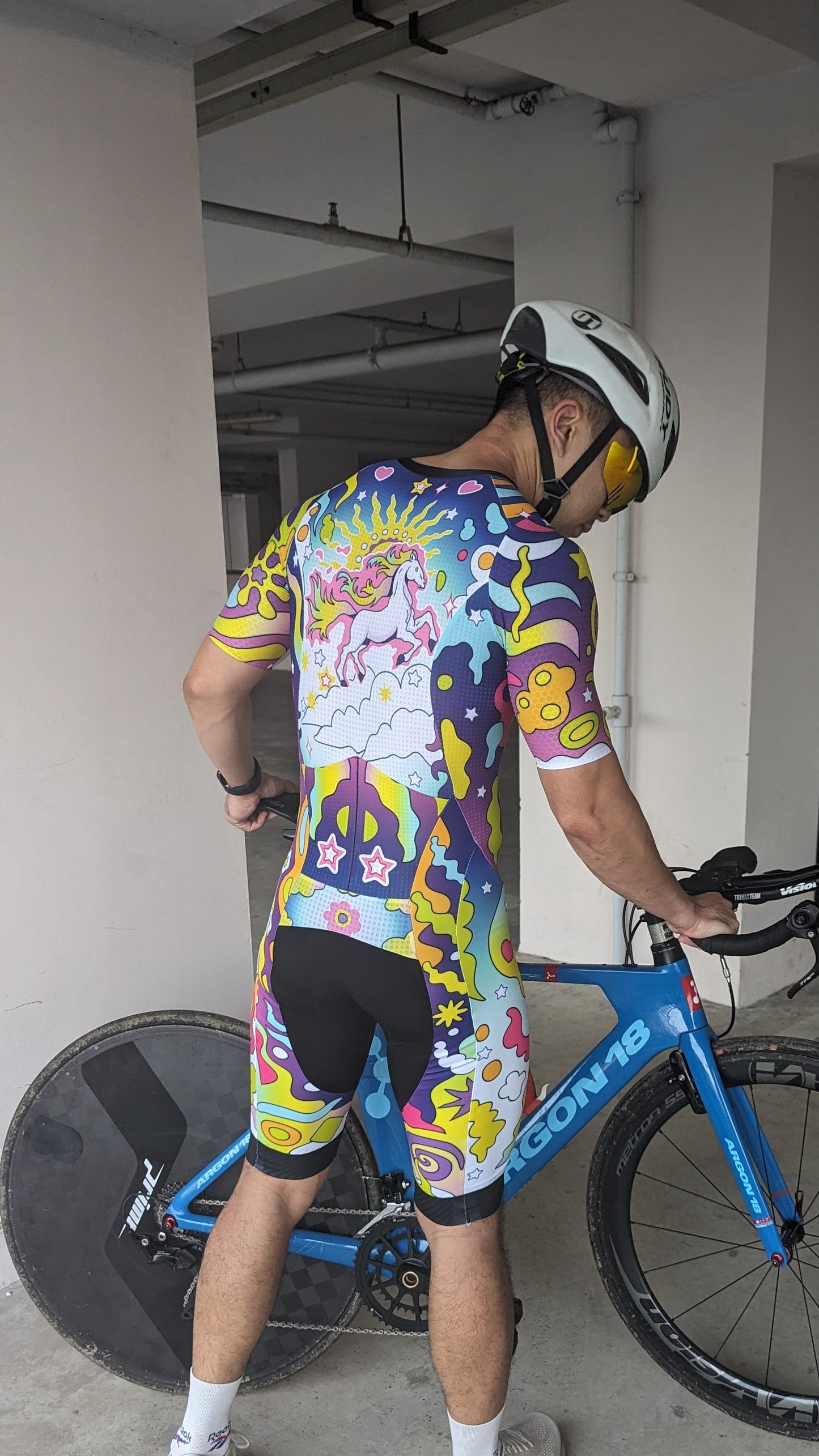 Fierce Unicorn Men's Sleeved Trisuit